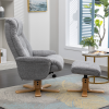 Dubai Recliner Chair & Footstool in Lisbon Rock